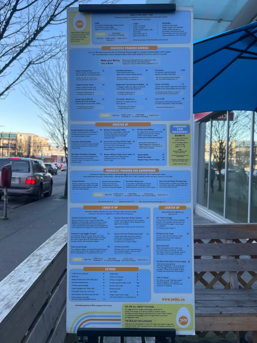 Menu, Yolks