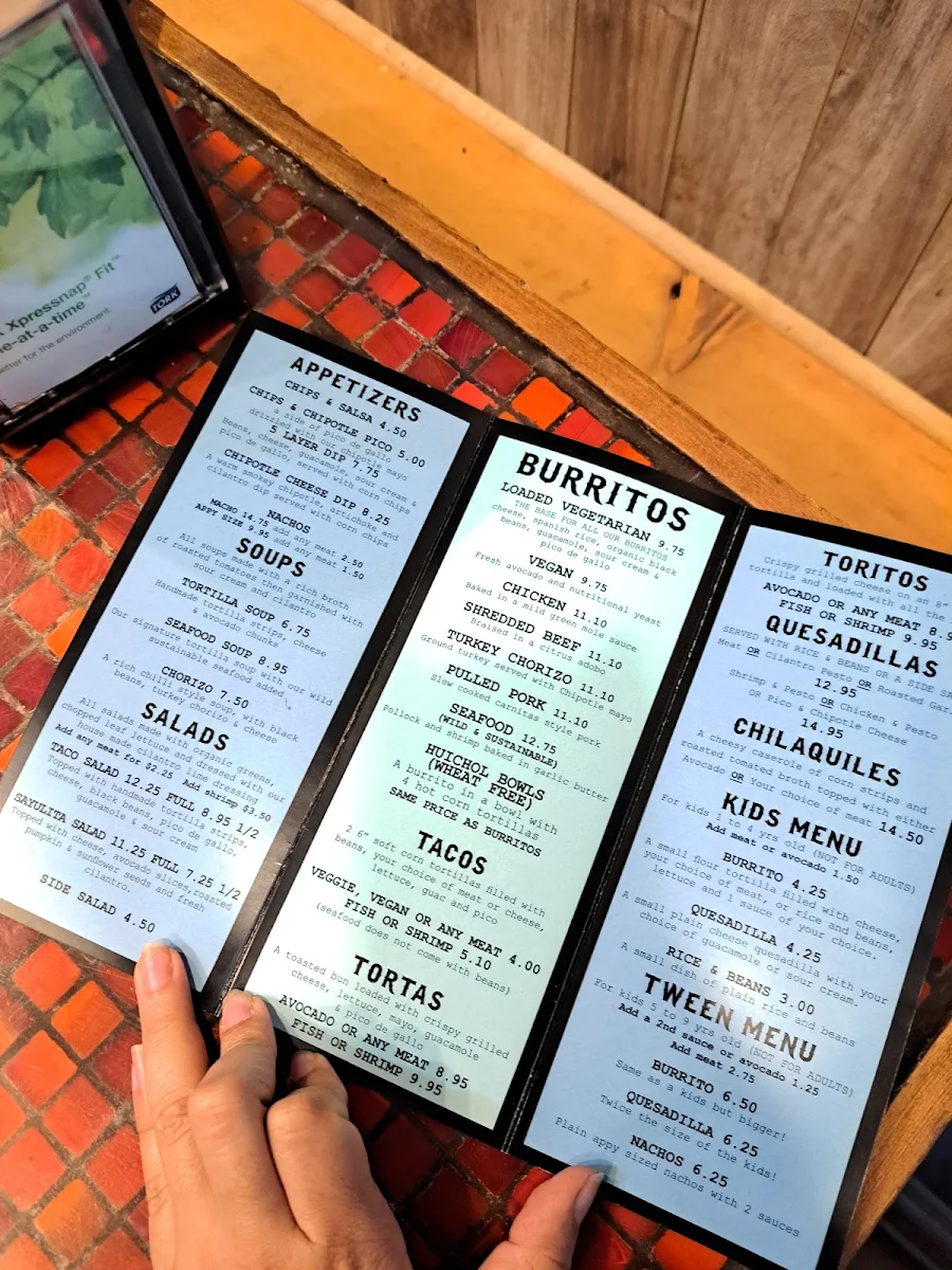 Menu, El Taco