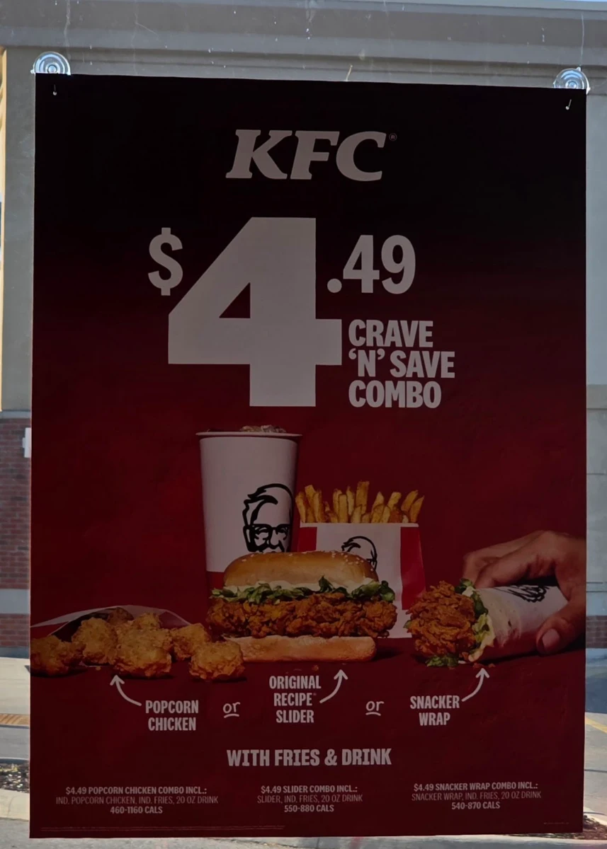 Menu, KFC