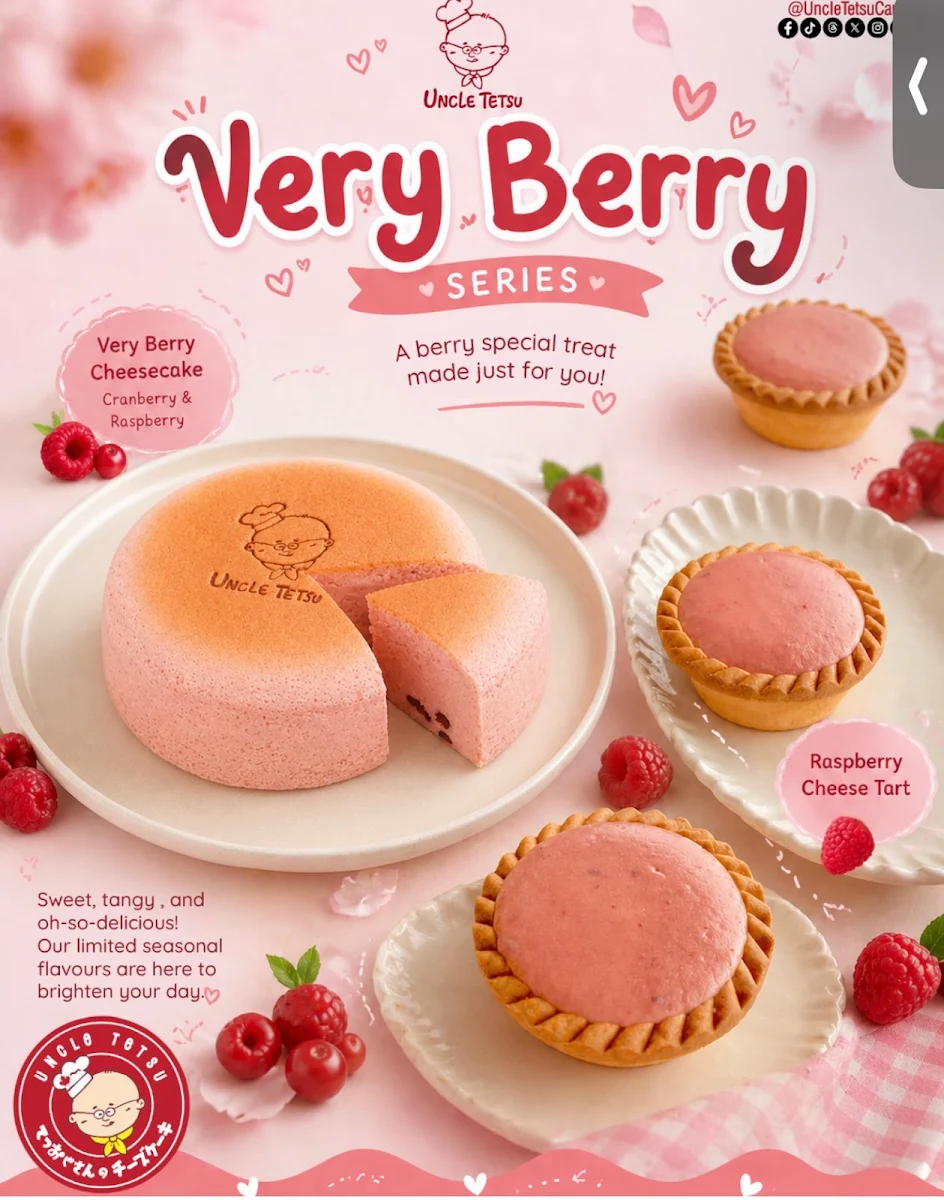 Menu, Uncle Tetsu's Japanese Cheesecake, CrossIron Mills