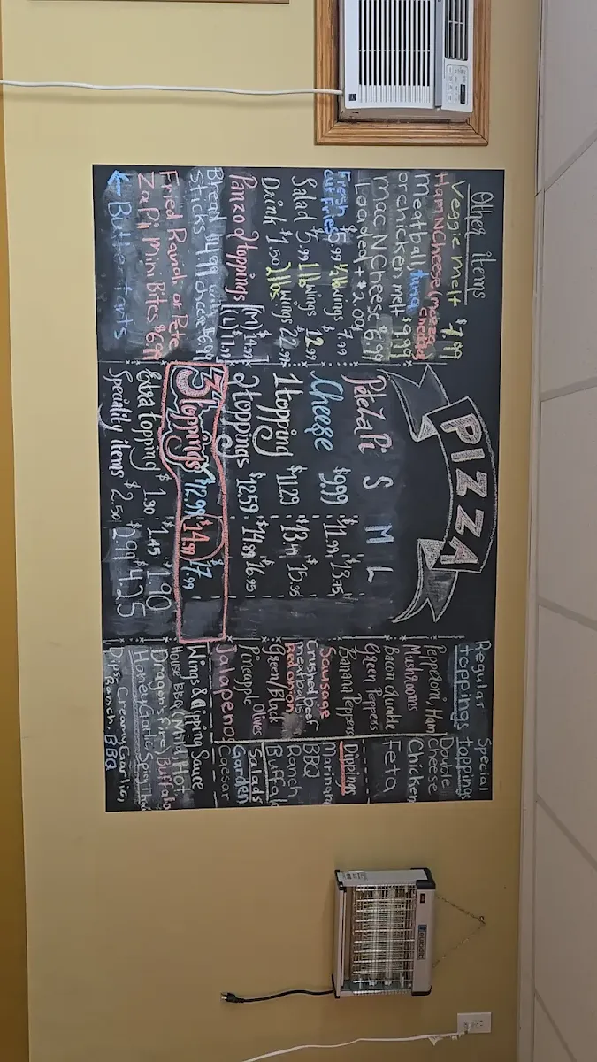 Menu, Pete Za Pi
