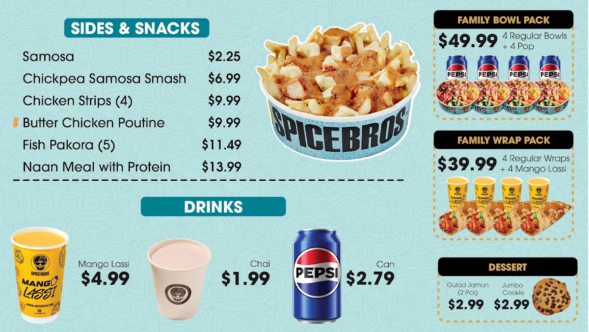 Menu, Spicebros