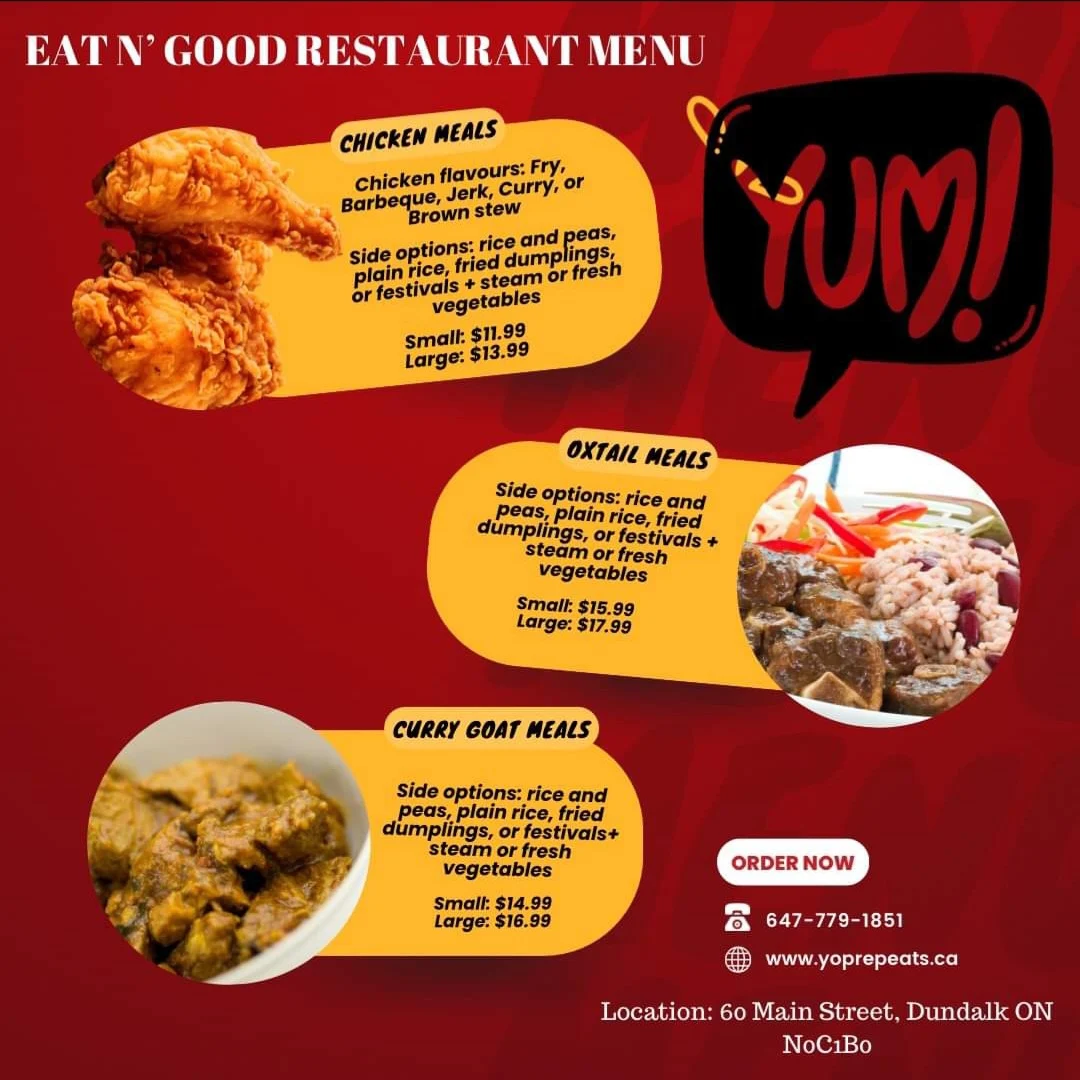 Menu, Eat N' Good Restaurant