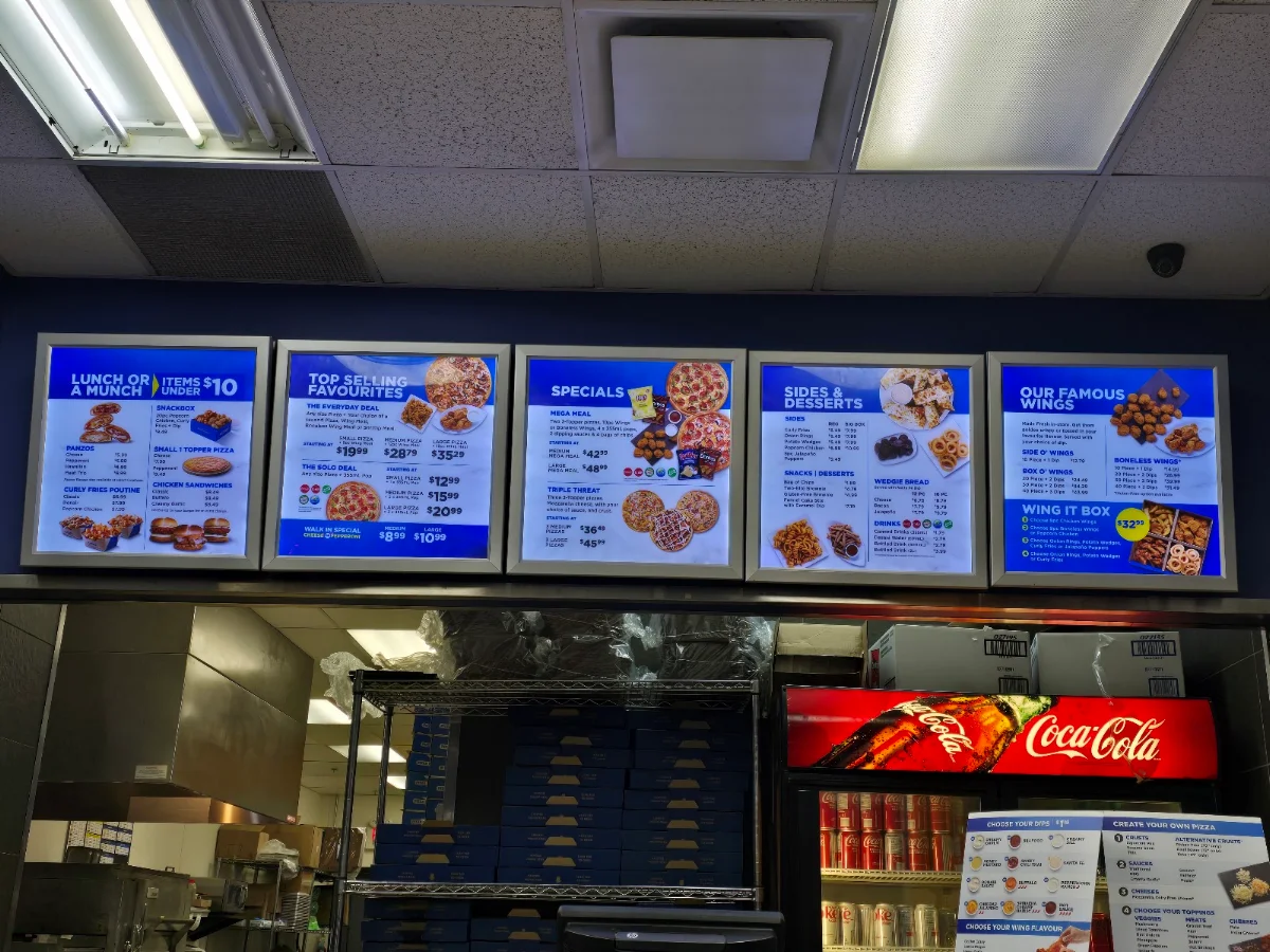 Menu, Pizza 73