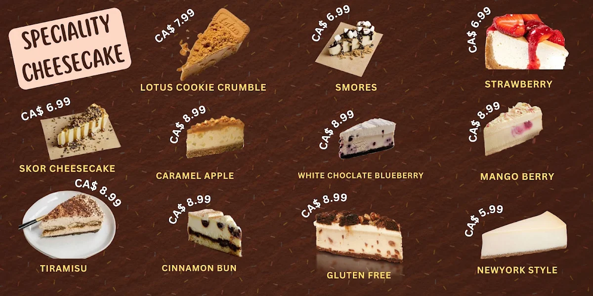 Menu, Sweet Tooth