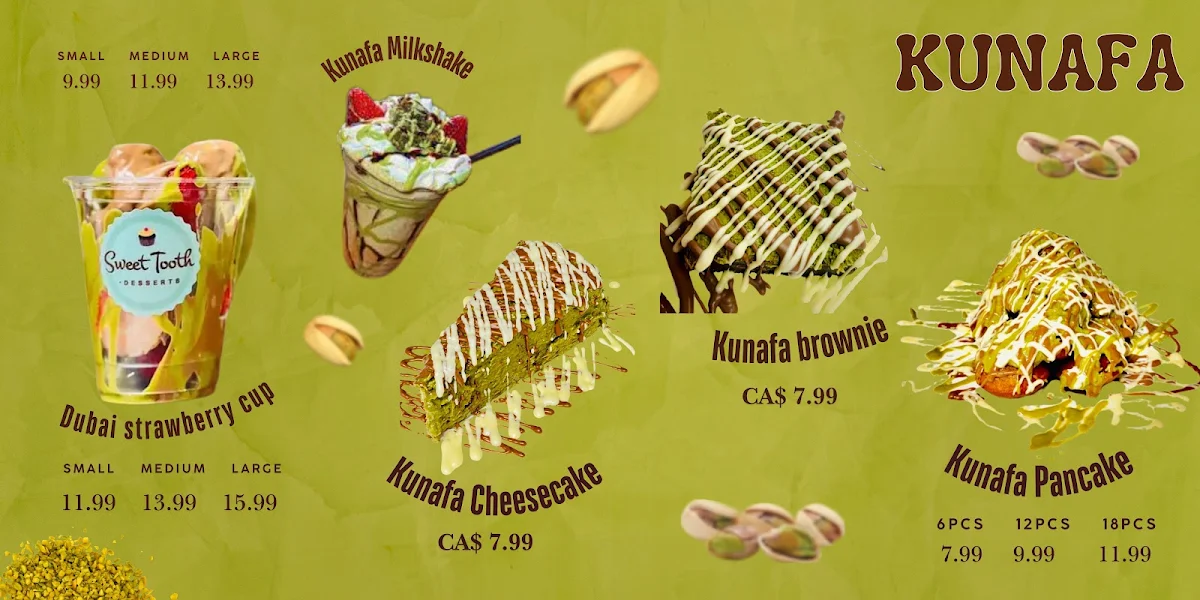 Menu, Sweet Tooth