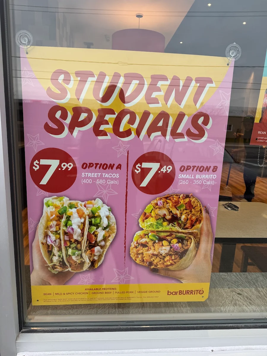 Menu, barBURRITO