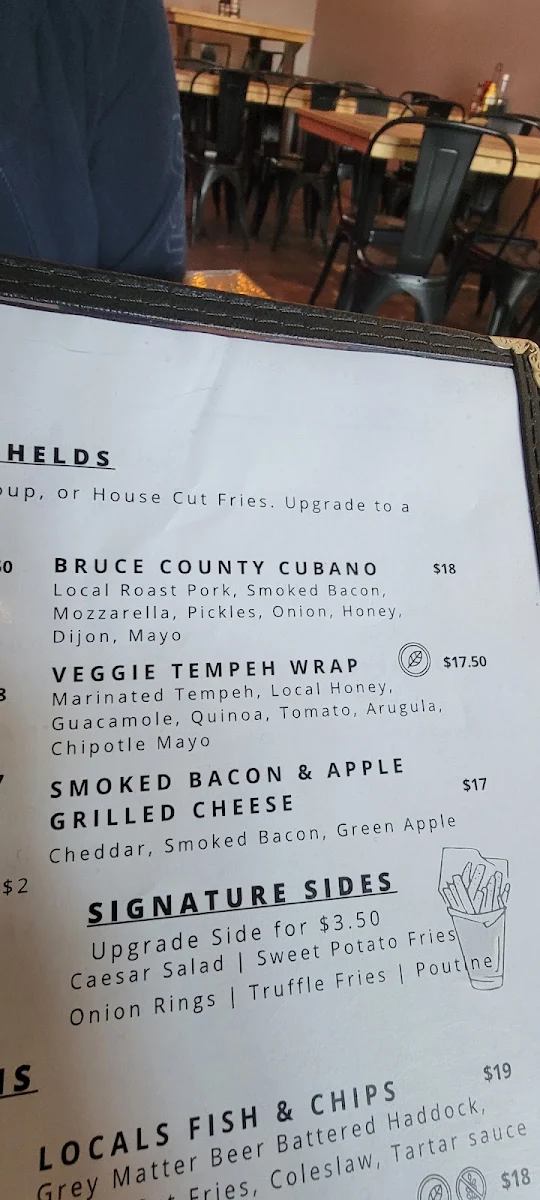Menu, Locals