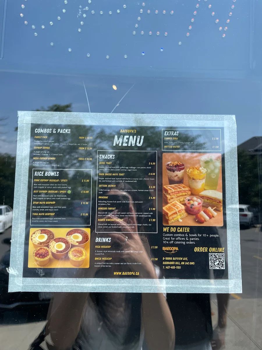 Menu, Baegopa