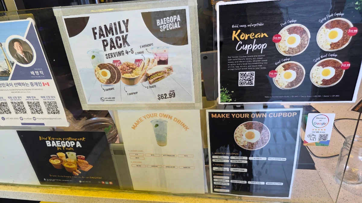 Menu, Baegopa