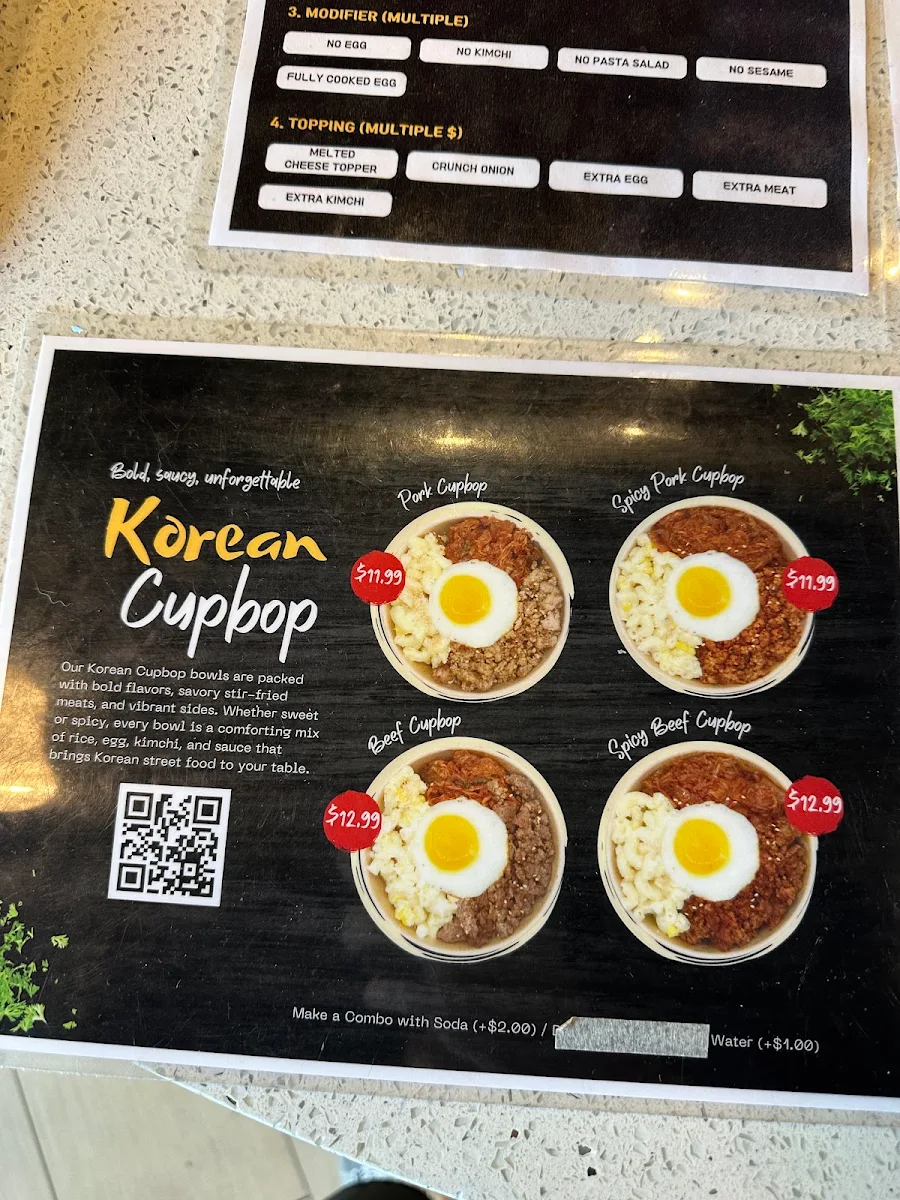 Menu, Baegopa