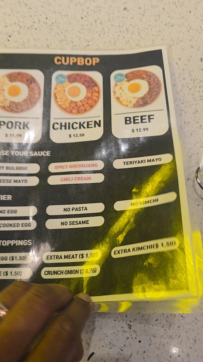 Menu, Baegopa