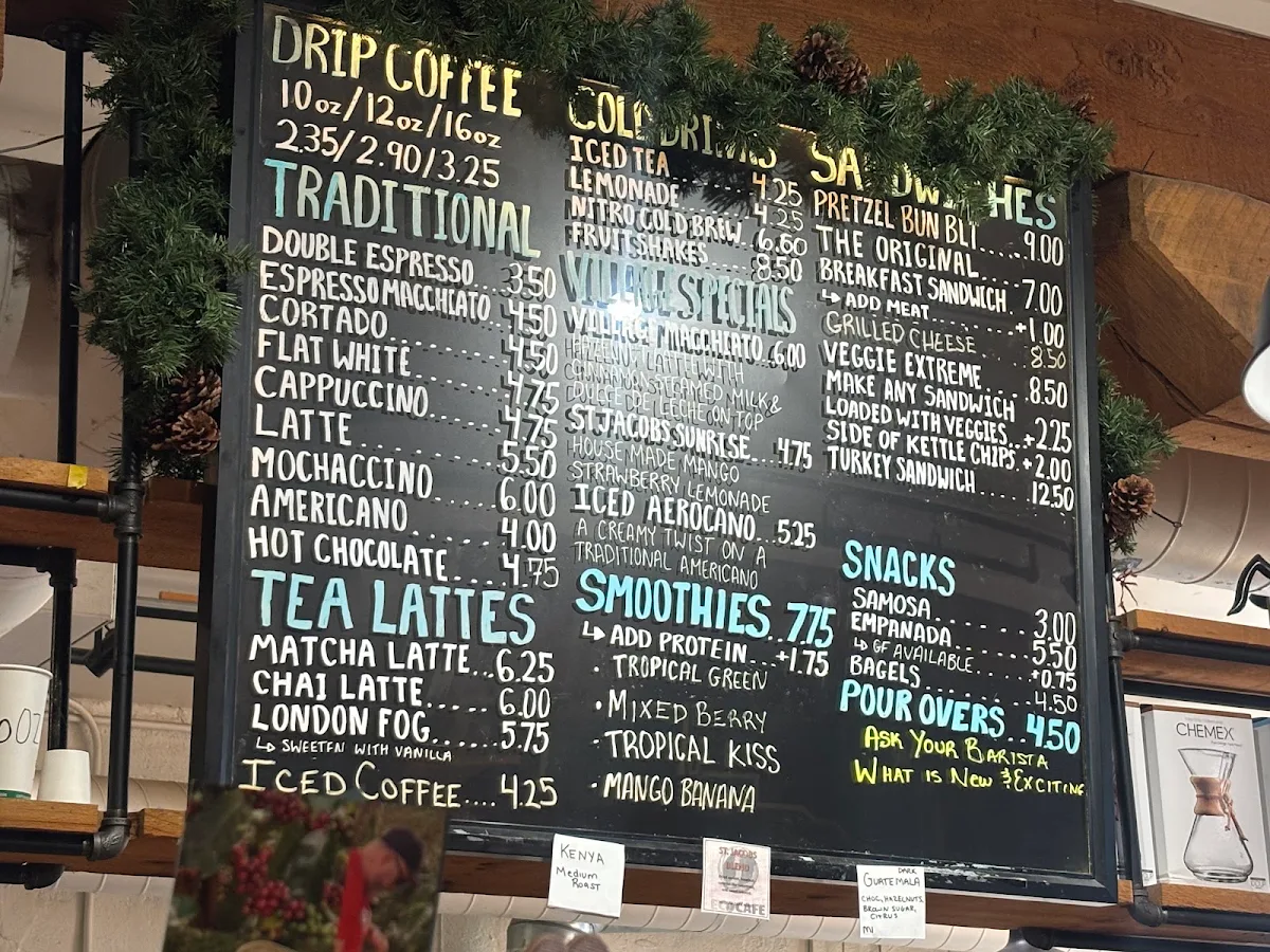 Menu, EcoCafe