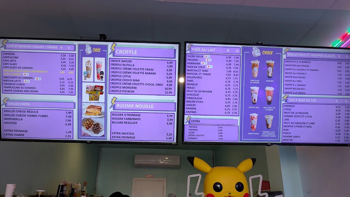 Menu, PLTHÉ ( Bubble tea & café )