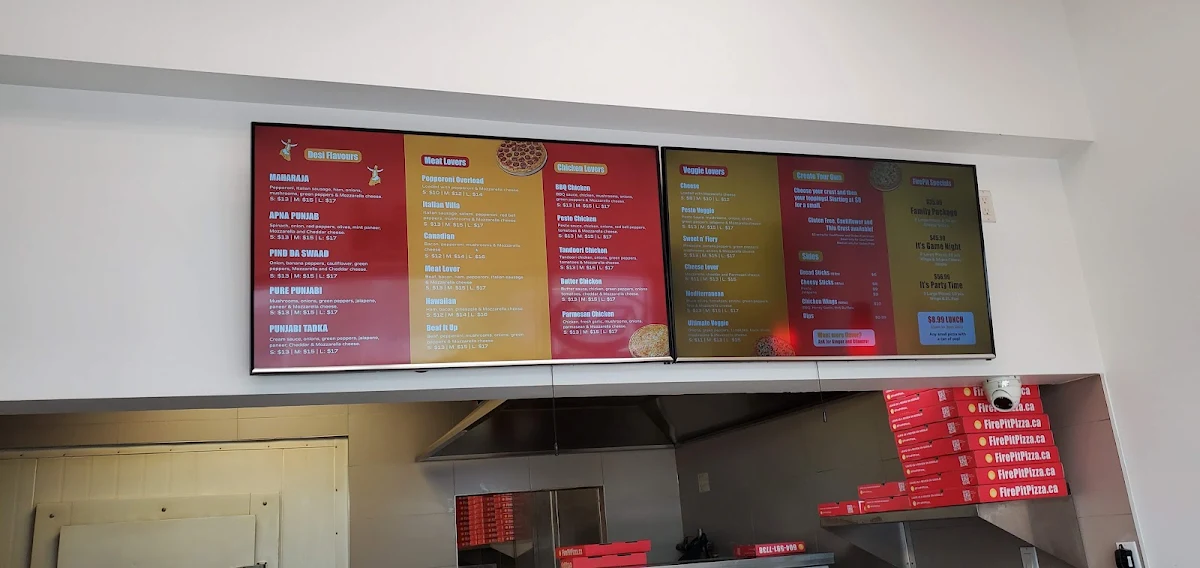 Menu, Firepit pizza