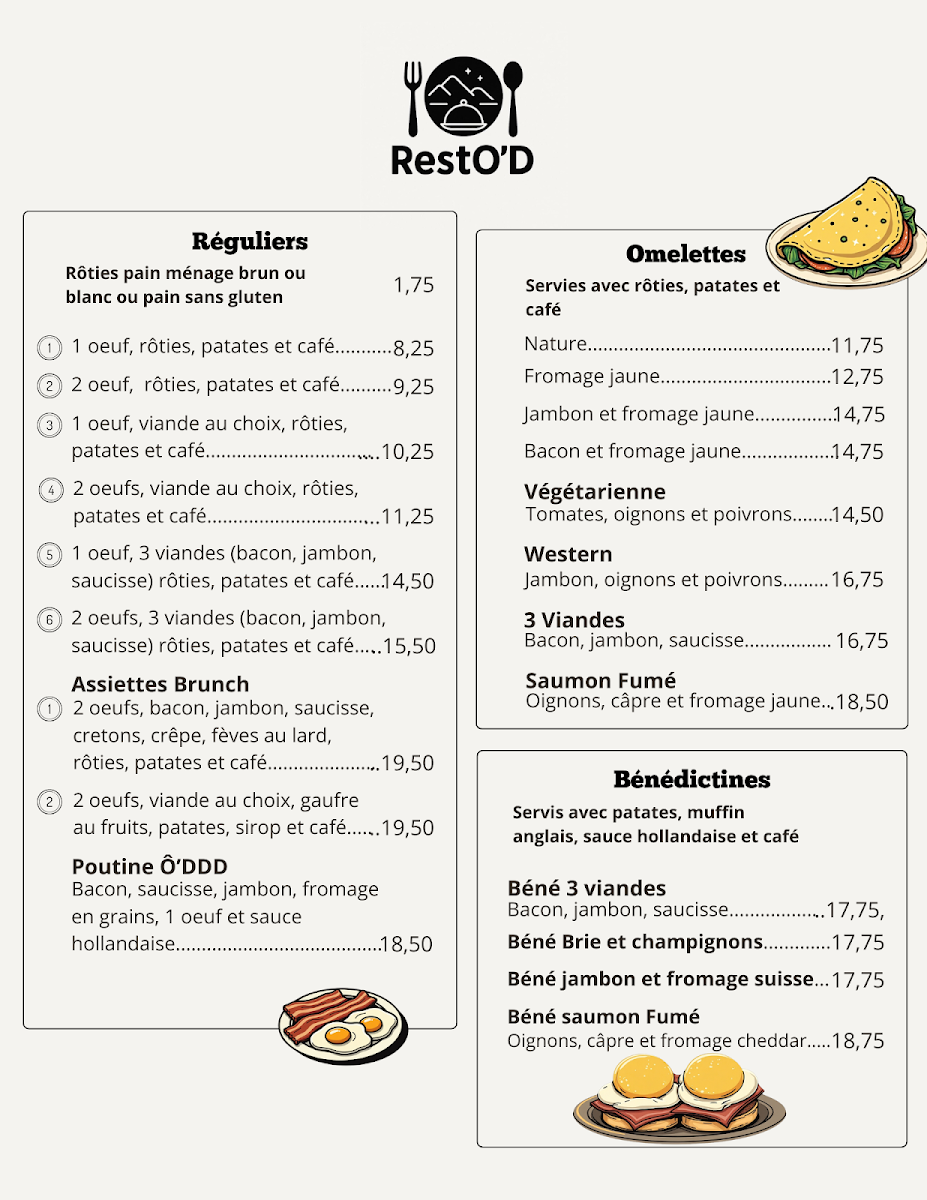 Menu, RestO'D