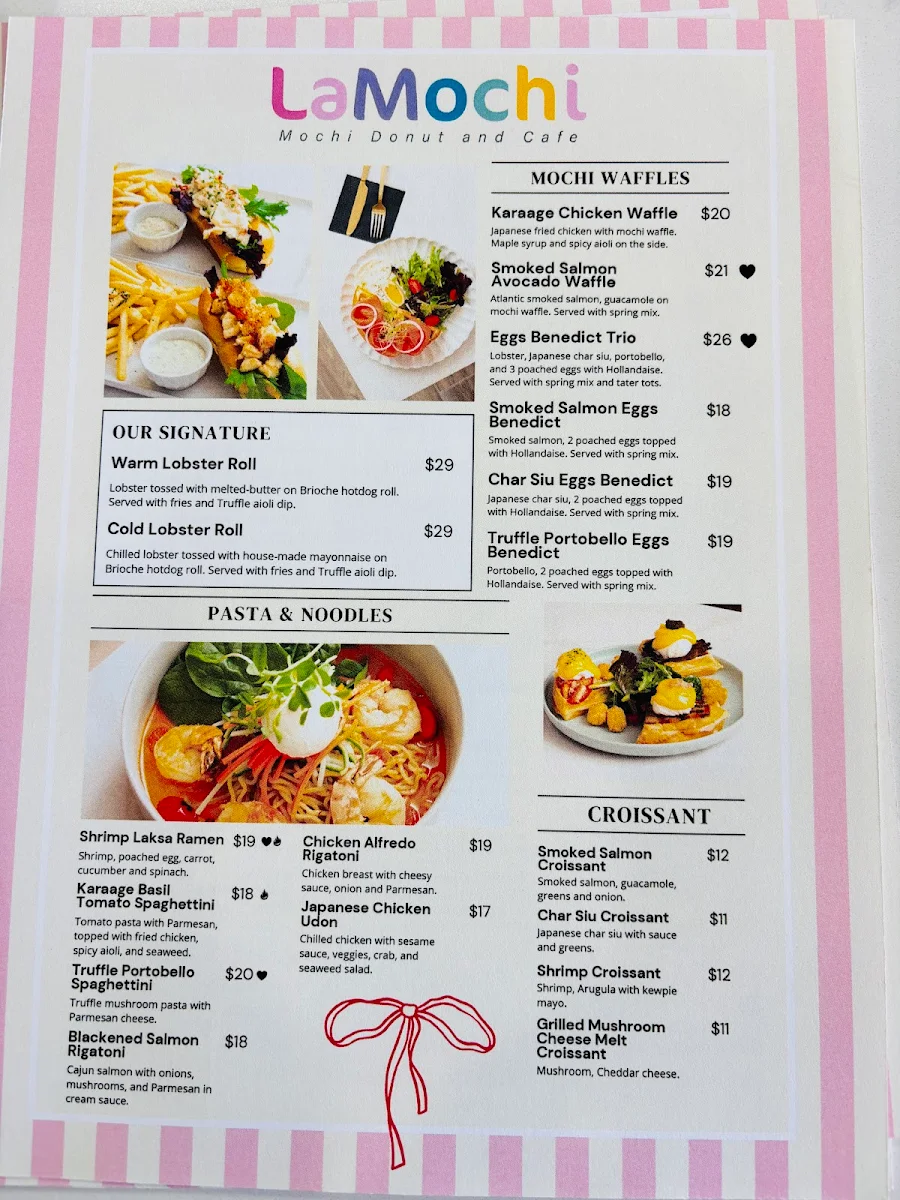 Menu, LaMochi Japanese Eatery & Mochi Donut