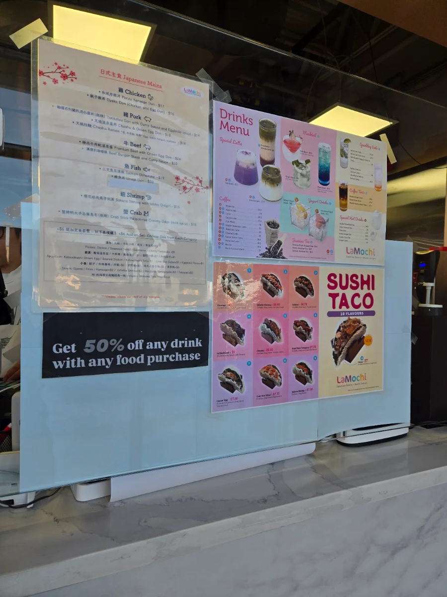Menu, LaMochi Japanese Eatery & Mochi Donut