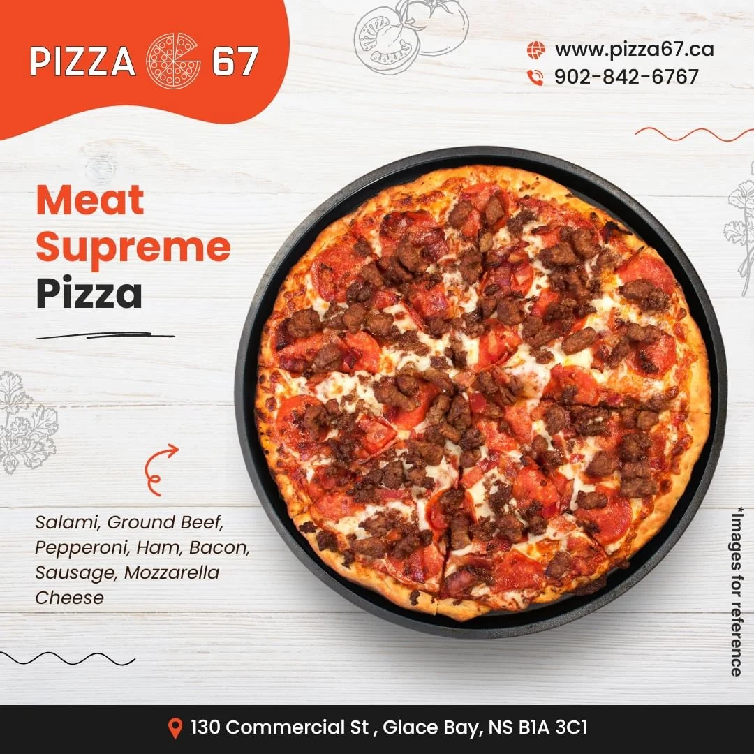 Menu, Pizza 67