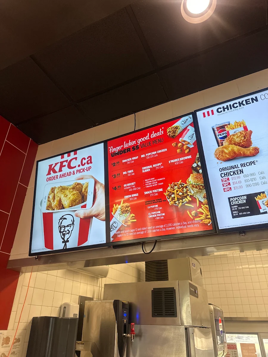 Menu, KFC