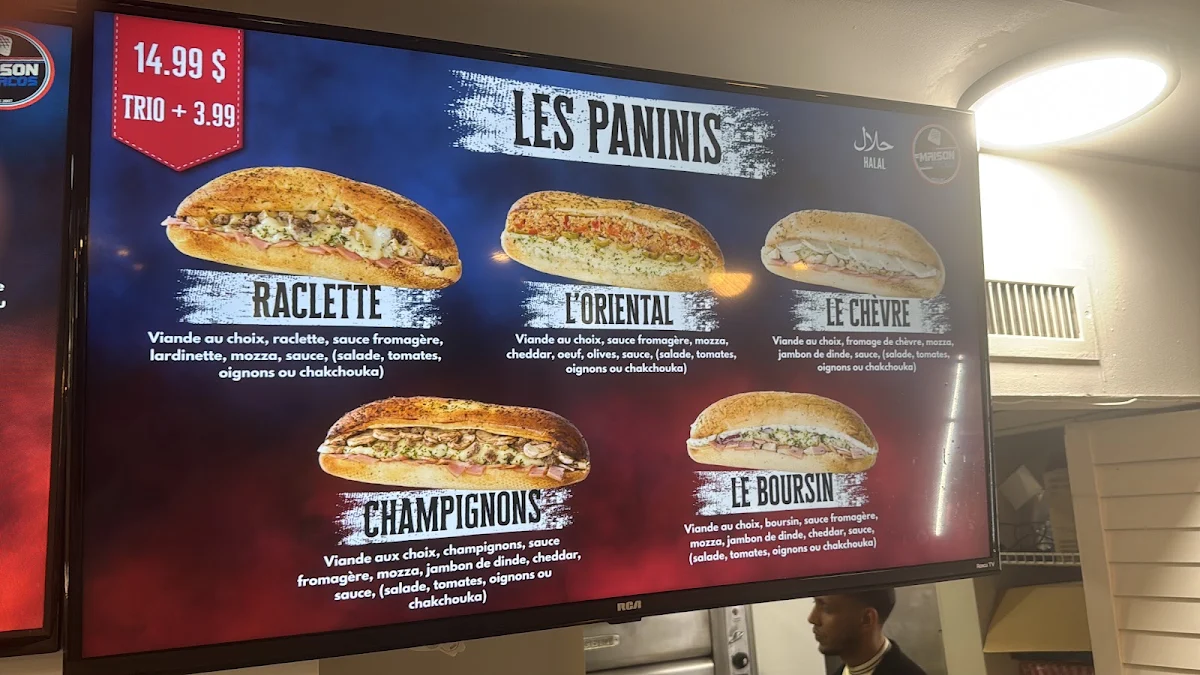 Menu, Maison du tacos Beaubien
