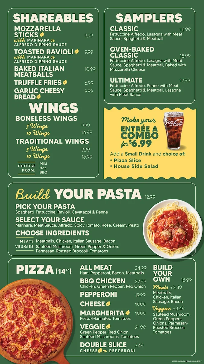 Menu, Fazoli's