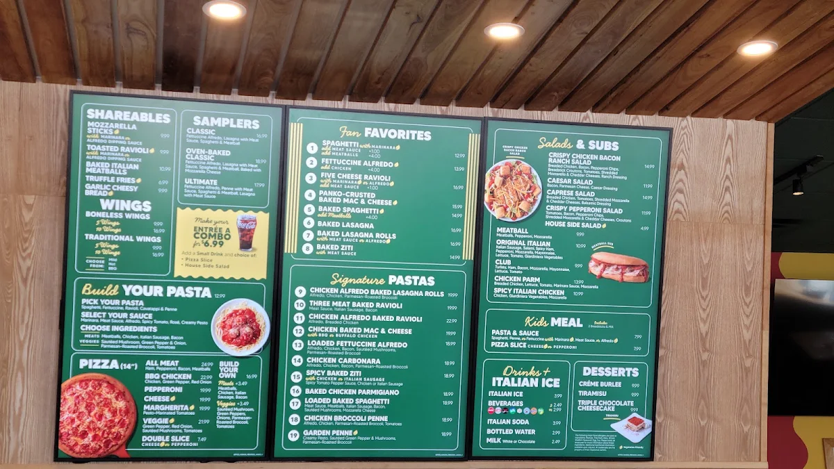 Menu, Fazoli's