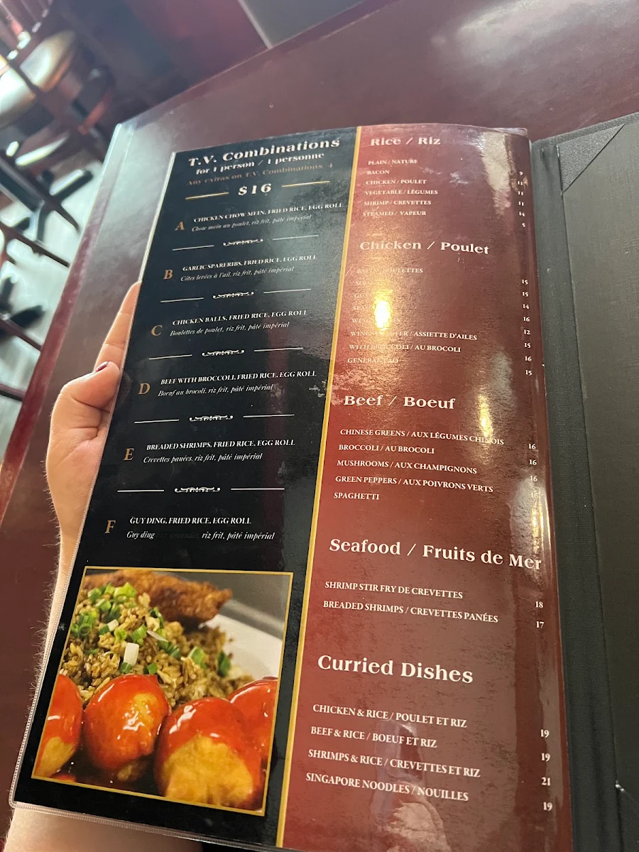Menu, Casselman Restaurant
