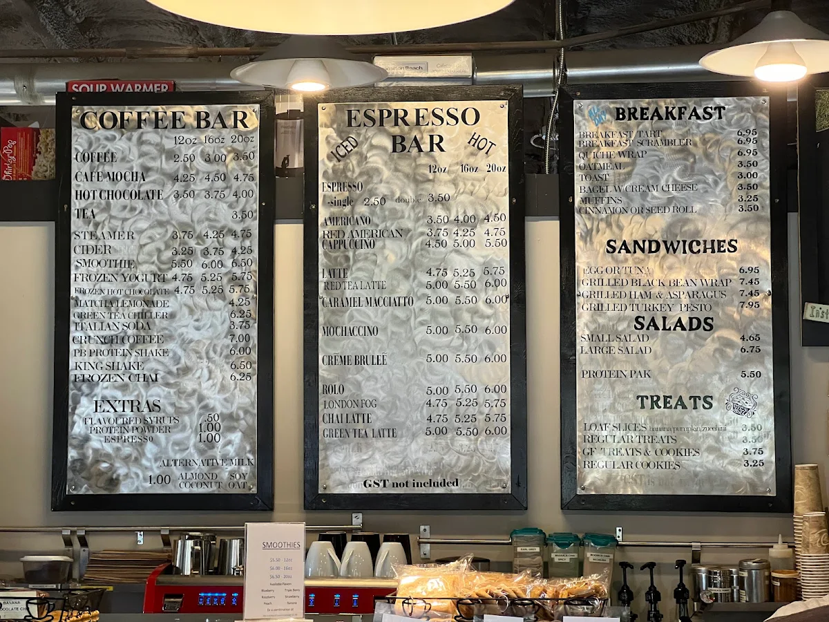 Menu, Bean Brokers