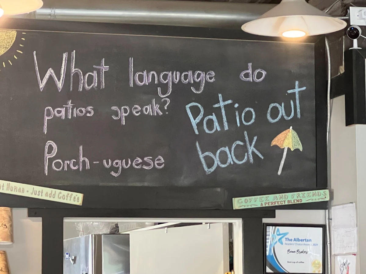 Menu, Bean Brokers