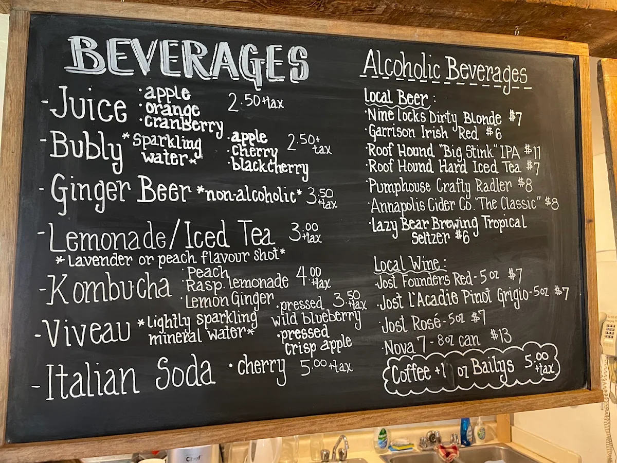 Menu, Lazy Daisy Café