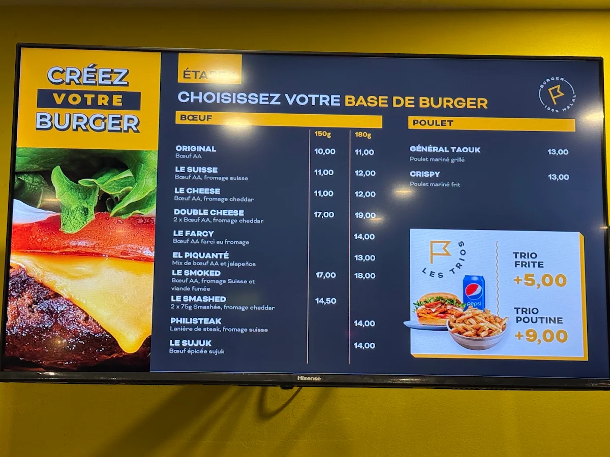 Menu, B Burger