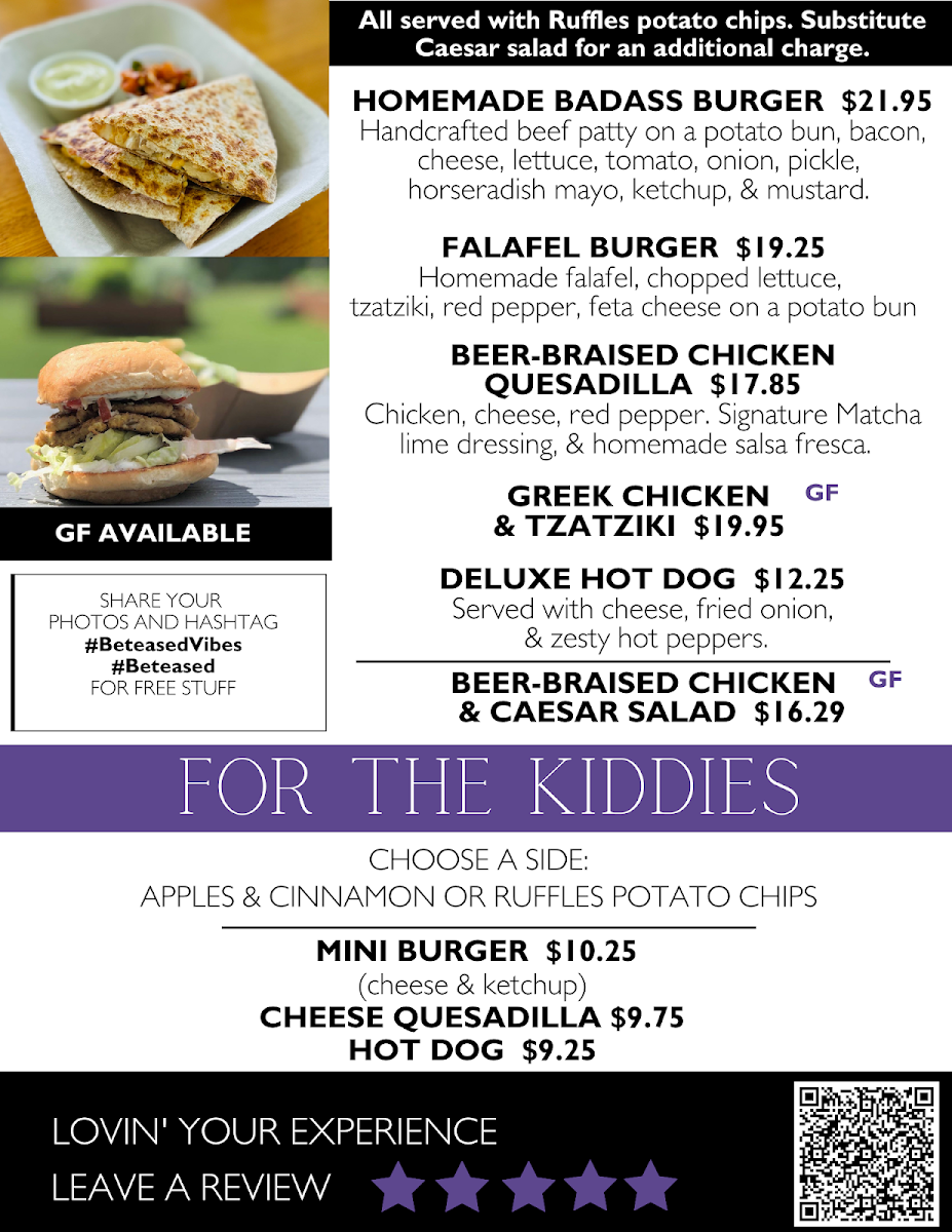 Menu, 🔥 Be Teased – Badass Backyard Food Truck & Live Music Venue