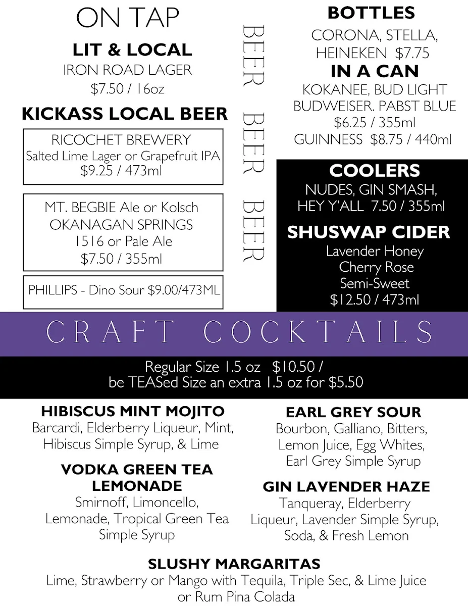 Menu, 🔥 Be Teased – Badass Backyard Food Truck & Live Music Venue