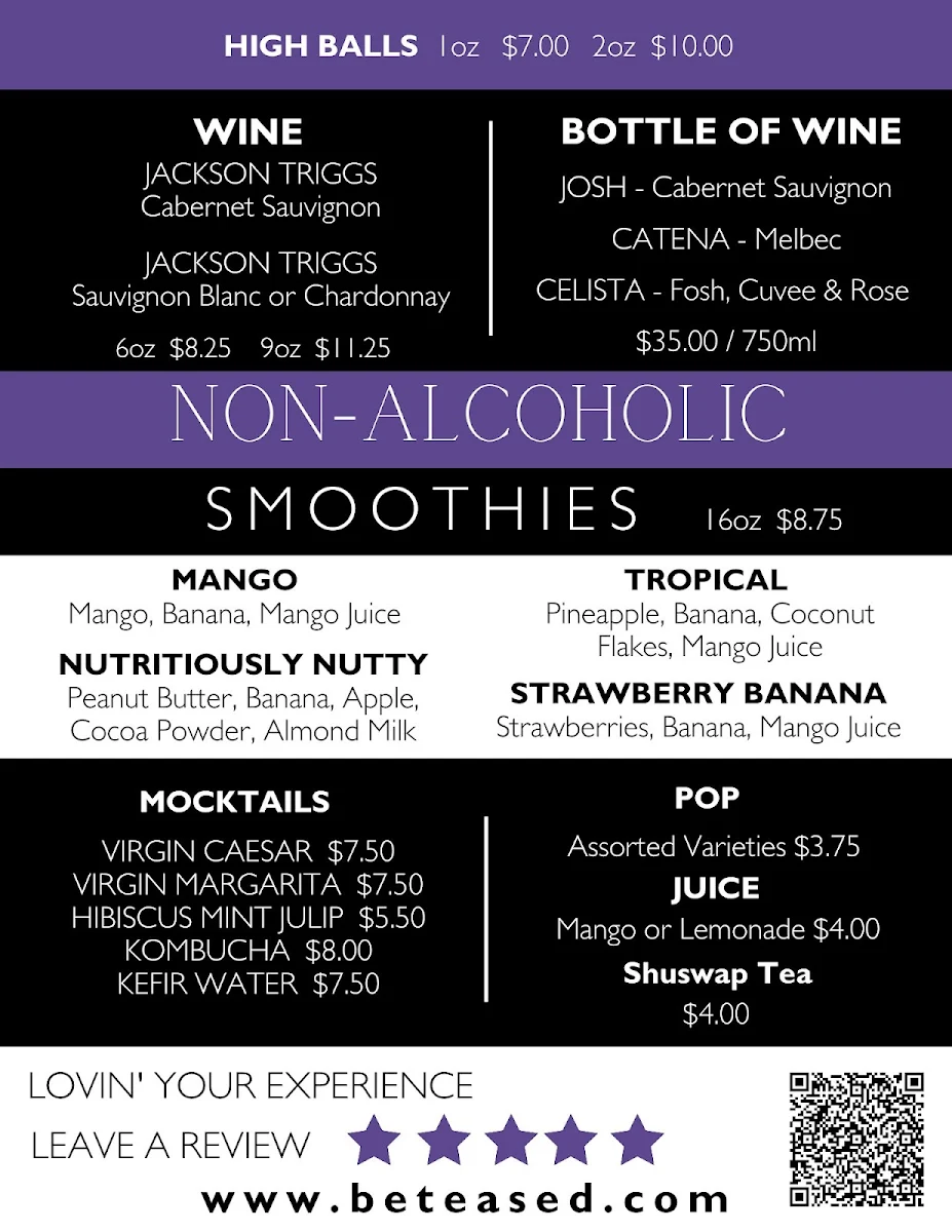 Menu, 🔥 Be Teased – Badass Backyard Food Truck & Live Music Venue