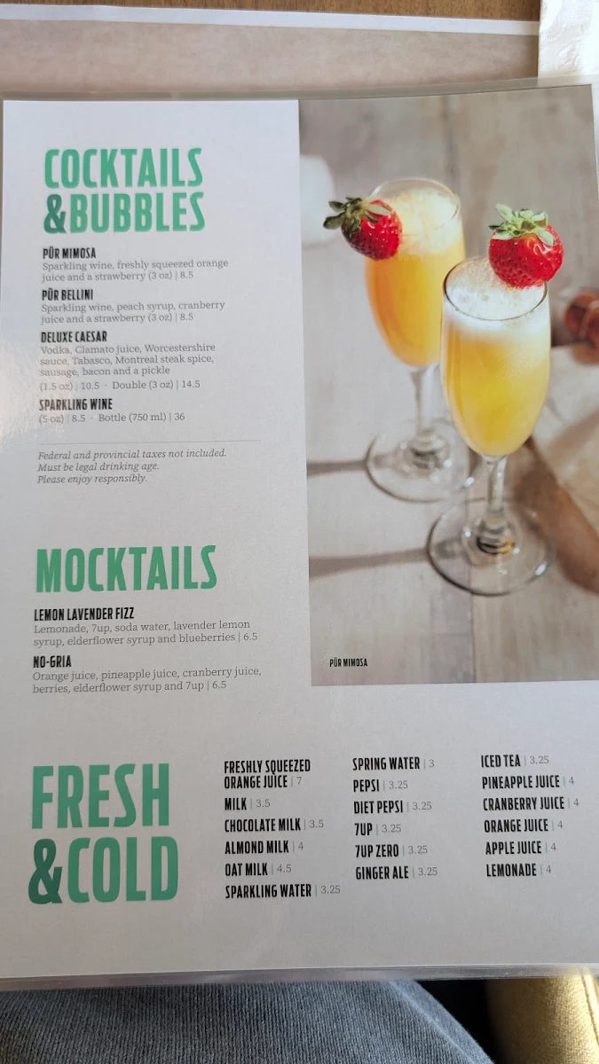 Menu, Pür & Simple