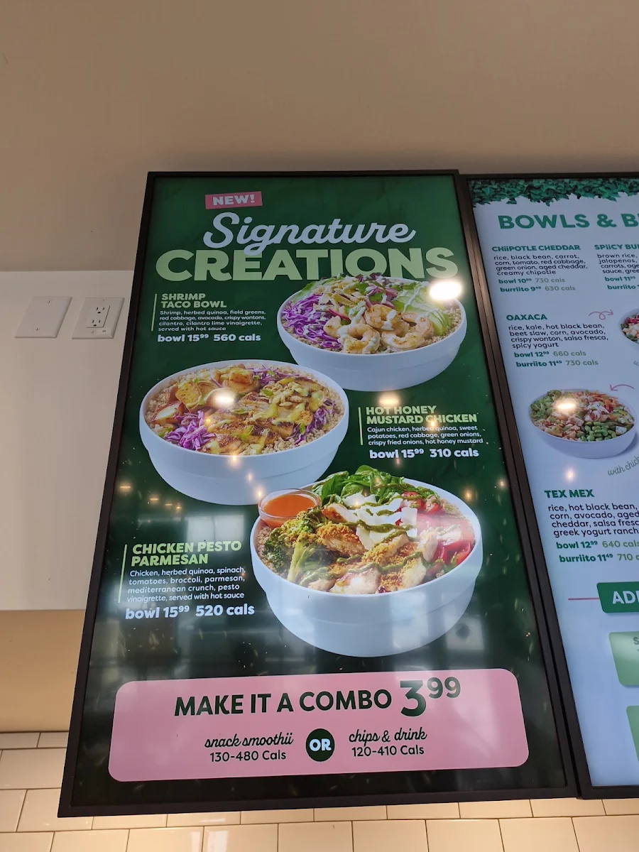 Menu, Freshii