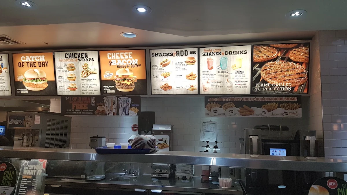 Menu, Harvey's
