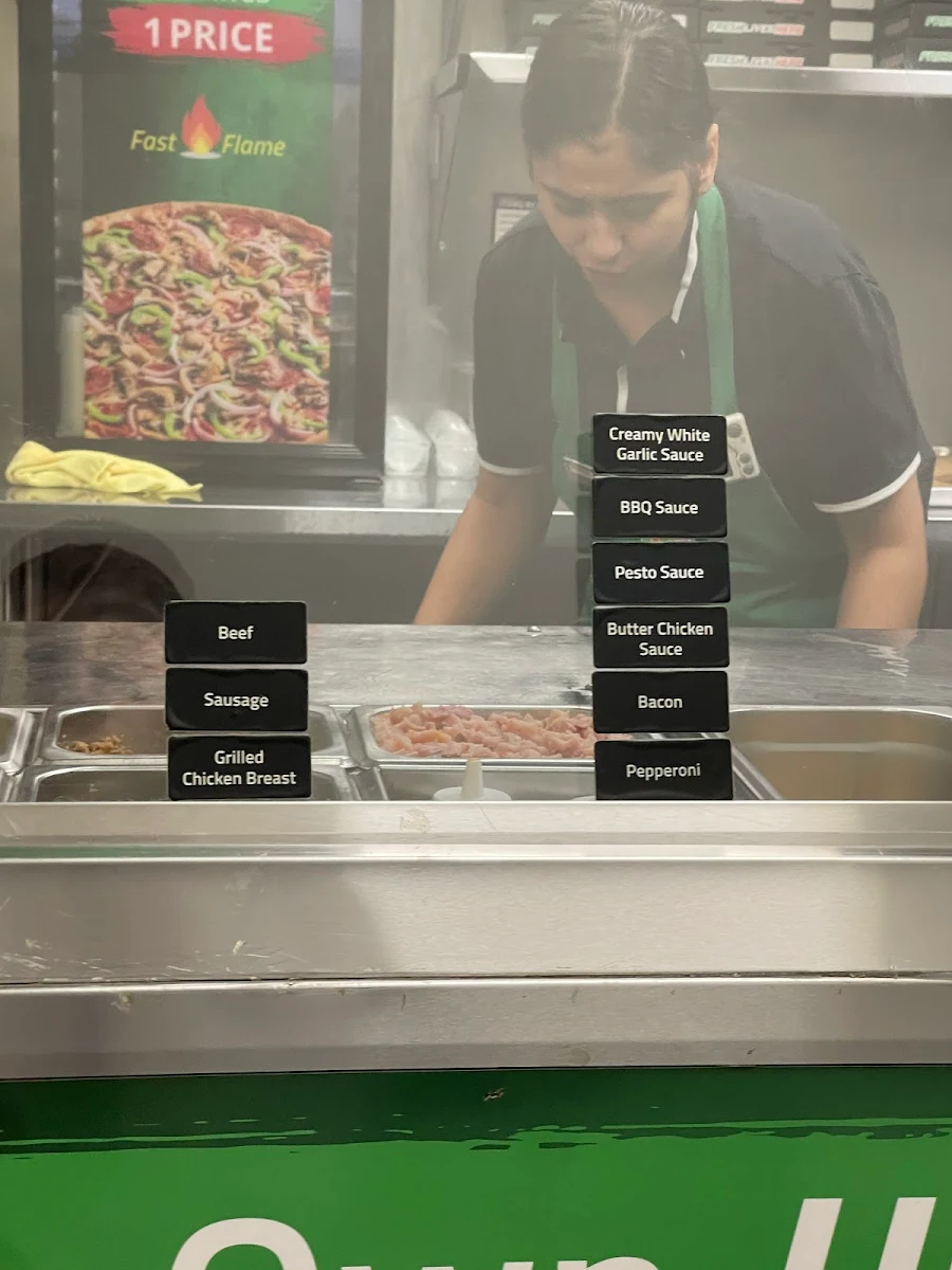 Menu, Freshslice Pizza