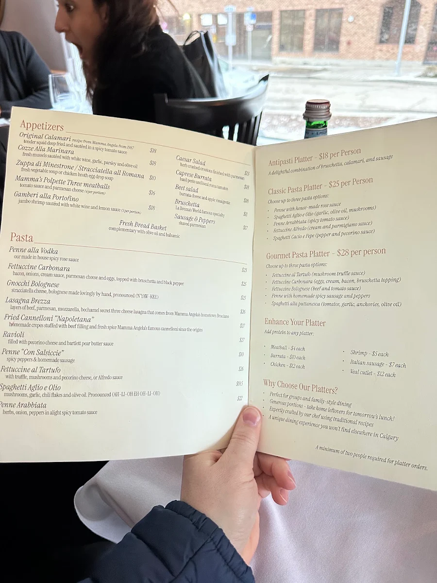 Menu, La Brezza Ristorante