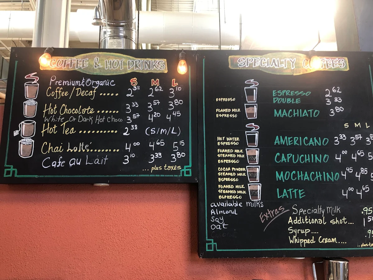 Menu, Serrinia Cafe