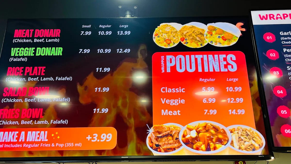 Menu, Wrappus Donair