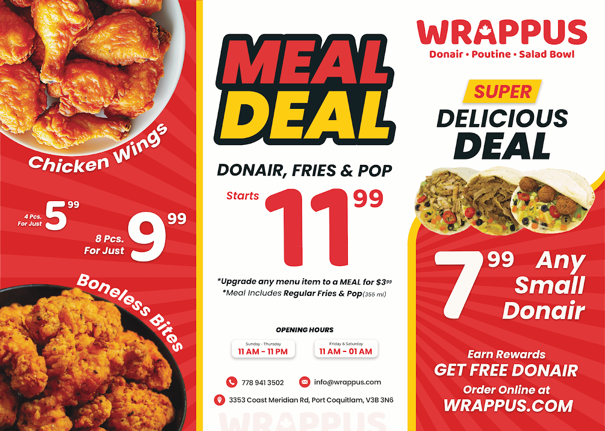 Menu, Wrappus Donair