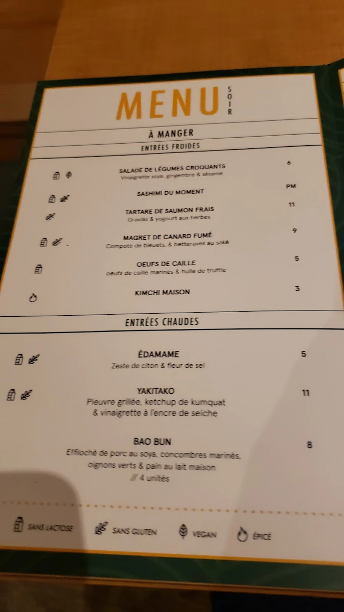 Menu, Kobo Ramen