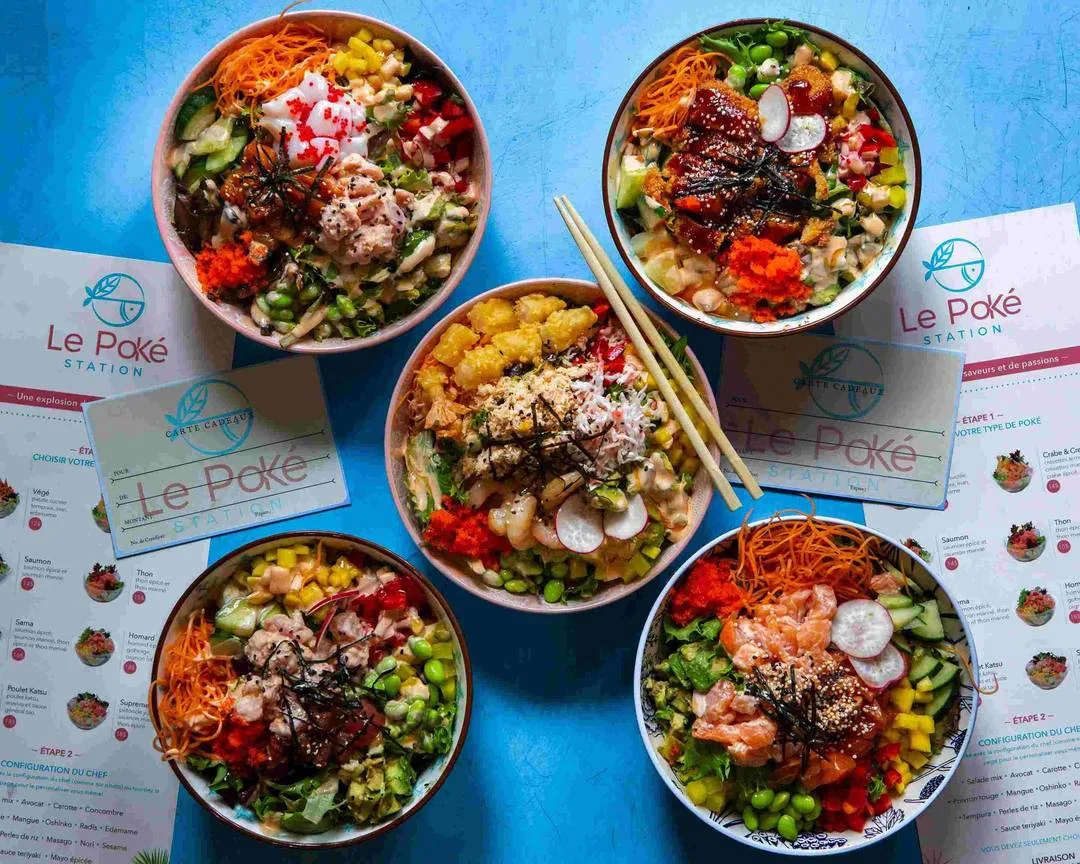Menu, Poke station Griffintown