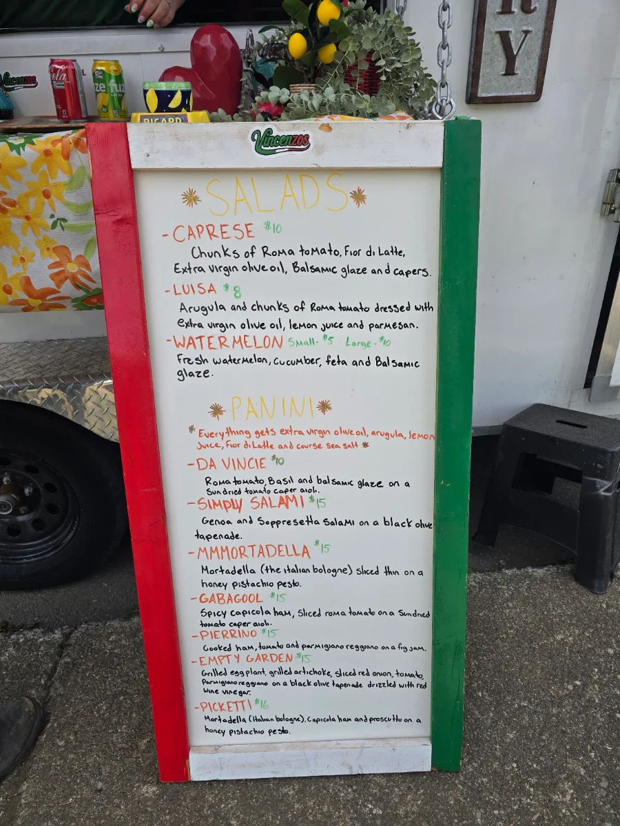 Menu, Vincenzos