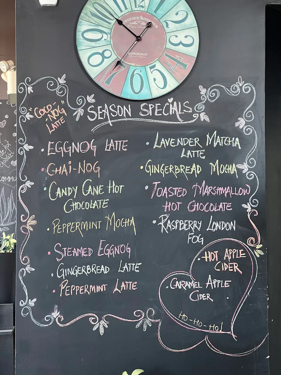 Menu, Kingston Coffee House