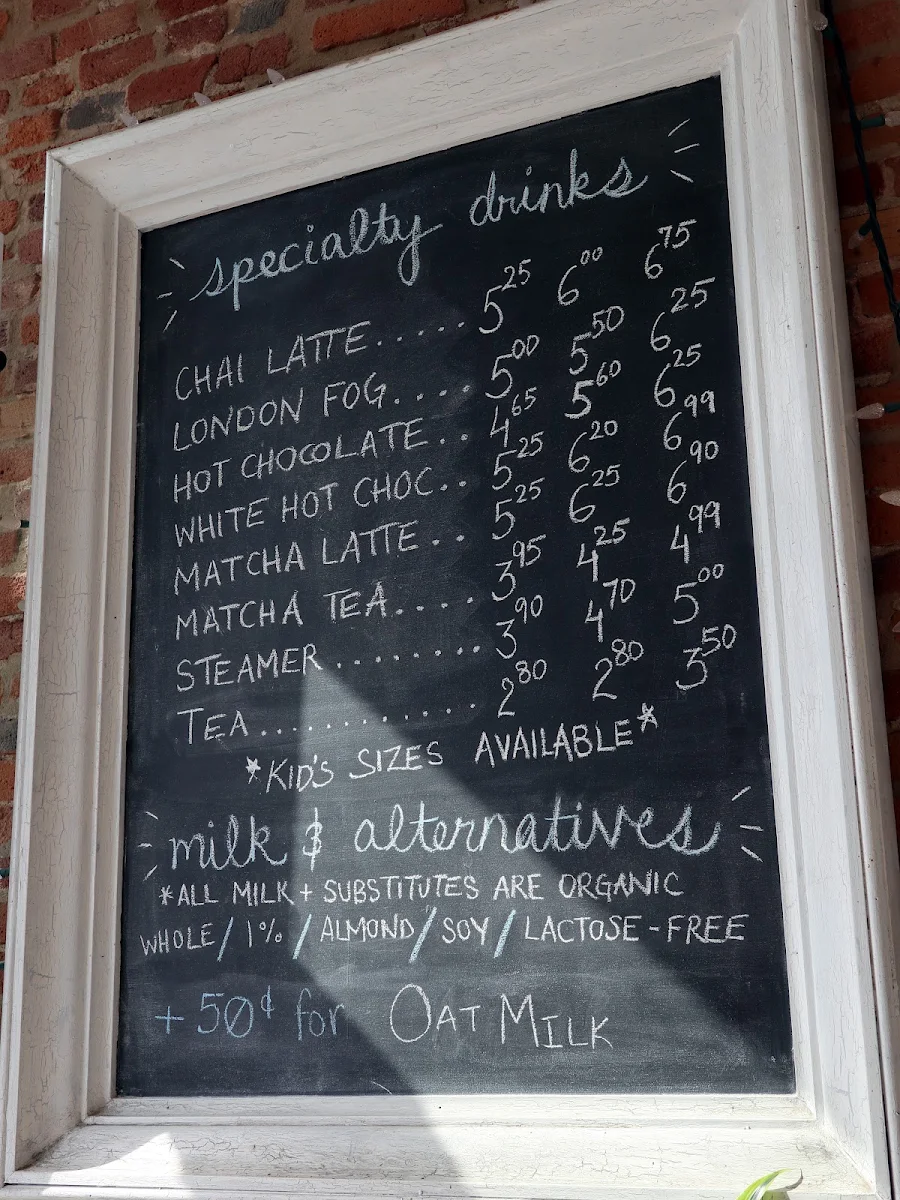 Menu, Kingston Coffee House