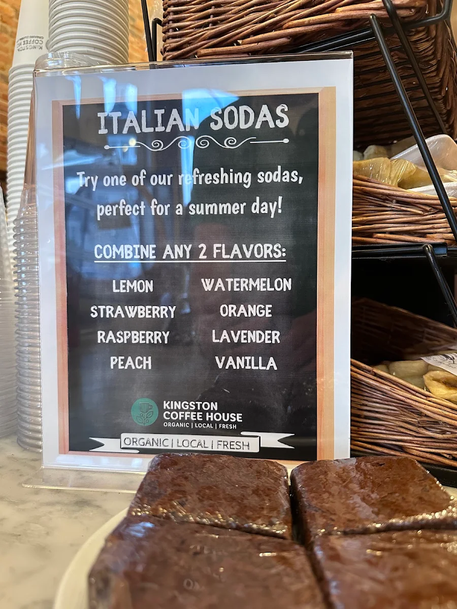Menu, Kingston Coffee House