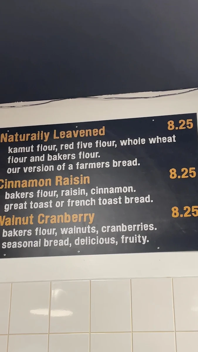Menu, Crowsnest Bakery